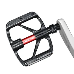 Universal Bicycle Pedals Aluminum Mountain Bike Pedals 9/16 with Safety Reflectors