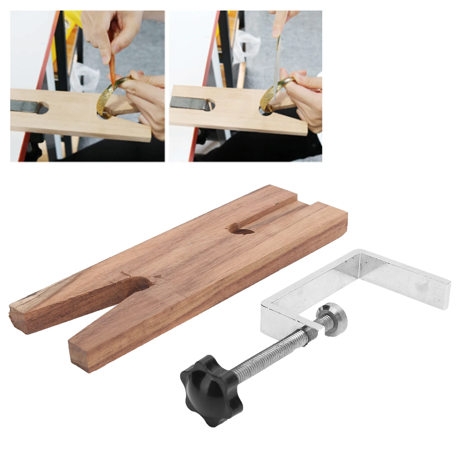 Jewelers Bench Pin Clamp Wooden Workbench Jewelry Making Processing Tools V Slot Clip Tool Jewelry Polishing Cutting Tools