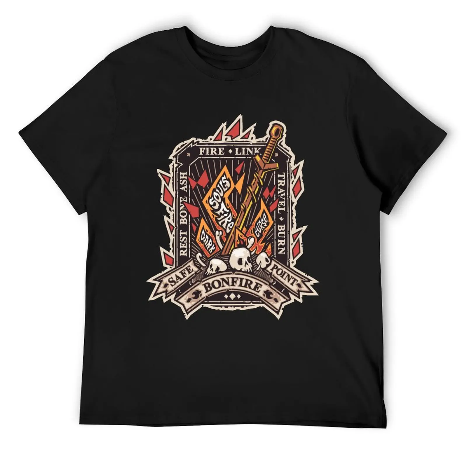 

Dark Bonfire Emblem with Curse Souls Color T-Shirt