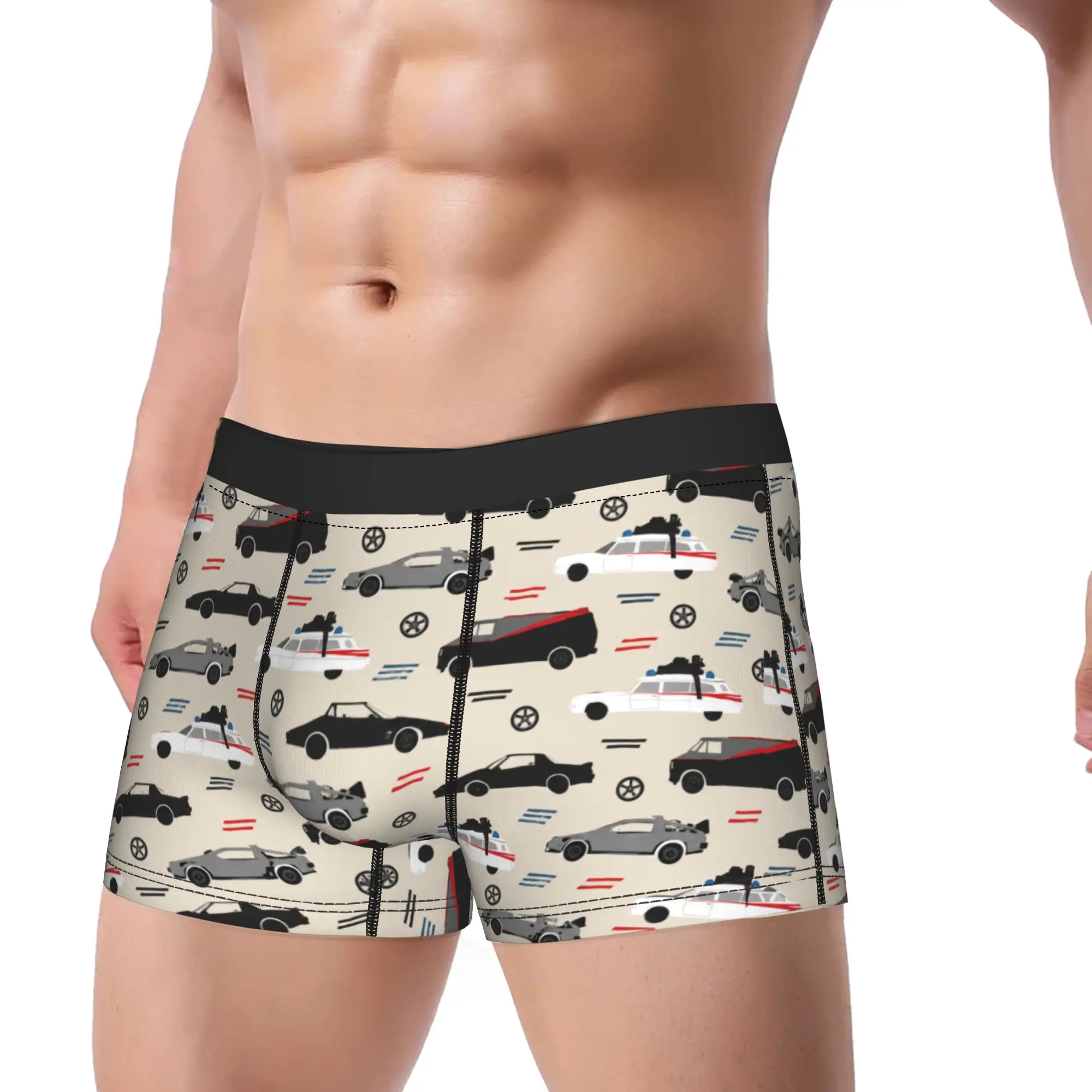 The Car Design Funny Trunk  Pouch Underwear Quality Print Shorts Briefs Soft Trend Male Underpants Plus Size