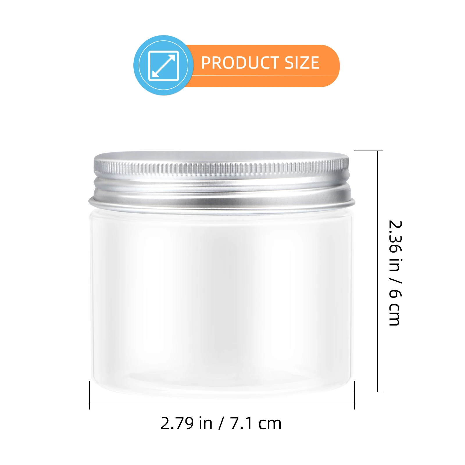 

6pcs Plastic Storage Jars Food Grade Eco Friendly Transparent Sealing Containers for Snacks Dry Fruits Tea Sugar Honey