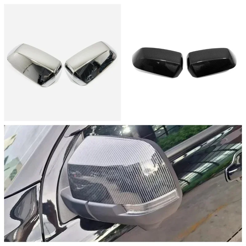 For Ford Everest Ranger 2023 2024 Rear View Mirror Rain Eyebrow Cover SunShade Trim Frame Car Accessories Exterior Decoration