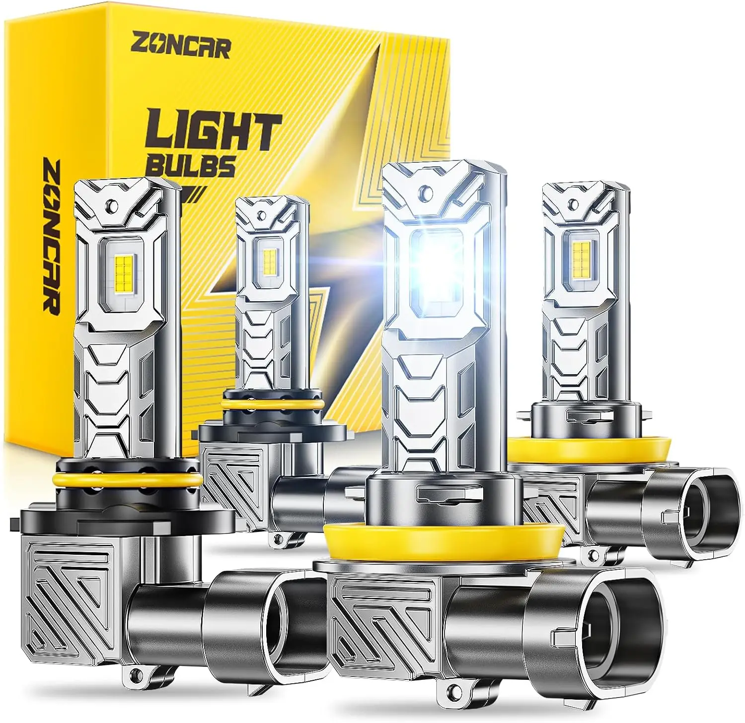 

9005 H11 Fog Light Bulbs Combo, 10X Brighter 120000LM 6500K White HB3 H8 Driving Lights, Plug N Play, Long Lifespan