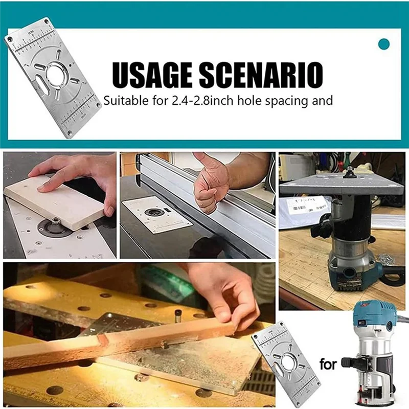 ABLL-Router Table Insert Plate, DIY Router Table Insert Plate For Woodworking Benches,Table Top Insert Mounting Plate Durable