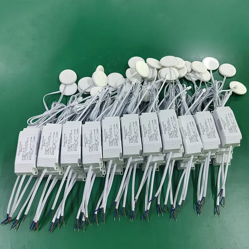 مفتاح لمس 110-240 فولت 400 وات، 5 سم من خلال الخشب/الزجاج، بدون مثقاب لأضواء LED/المراوح، للاستخدام المنزلي/الصناعي