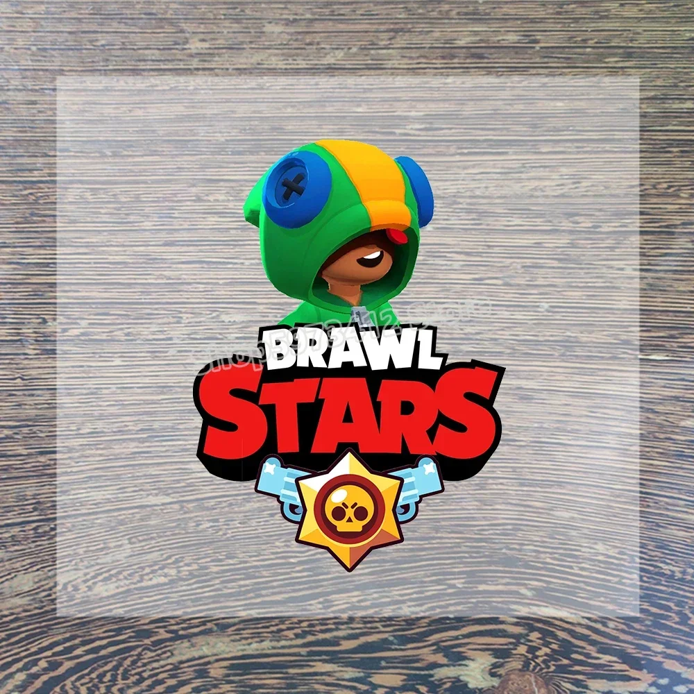 Pegatinas de transferencia de calor Brawl Stars Leon, figura de juego para camiseta, Sudadera con capucha, parches DIY para niños, aplique de