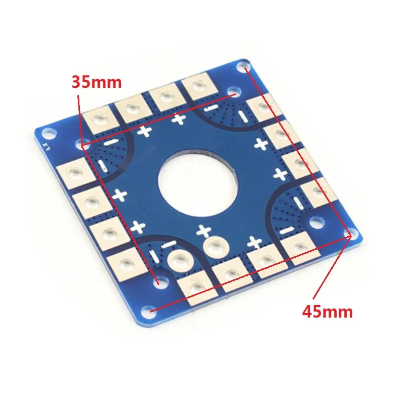 Placa de distribuição de energia de alta corrente 200a/80a fiação pdb 7 oz para 8 esc diy agricultura planta drone rc drone