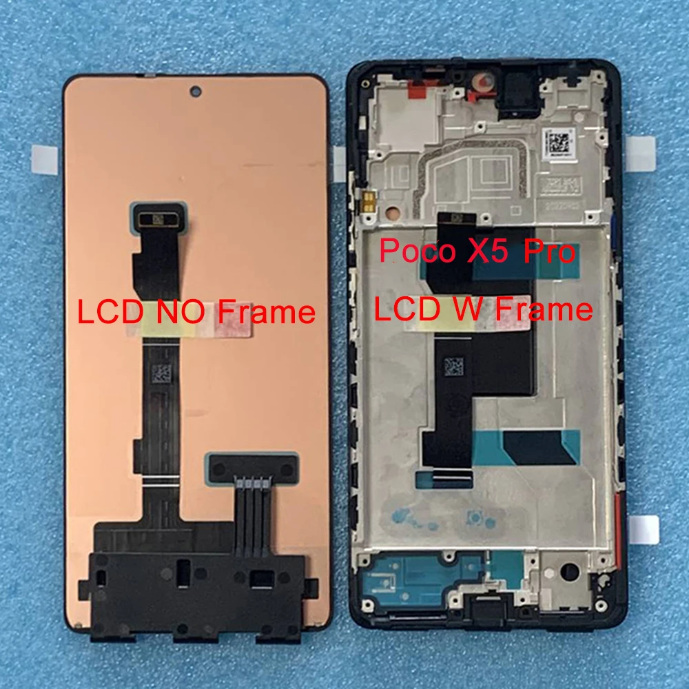 Original Amoled For Xiaomi Poco X5 22111317PG LCD X5Pro Display Screen Frame Touch Panel Digitizer For Poco X5 Pro 22101320G LCD