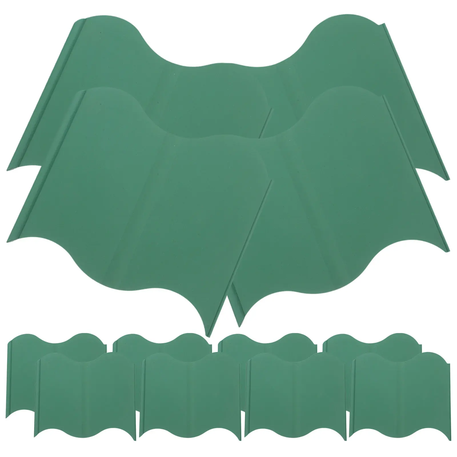 20Pcs Garden Edge Border PP Plastic Anti-Wear Waterproof Landscape Edging Fence for Flower Beds Patio Yard Pathway Gardening