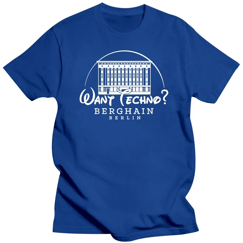 Want Techno Berghain Berlin T Shirt Pictures Fit Round Collar Design Basic Natural Tee Shirt Spring Autumn Shirt