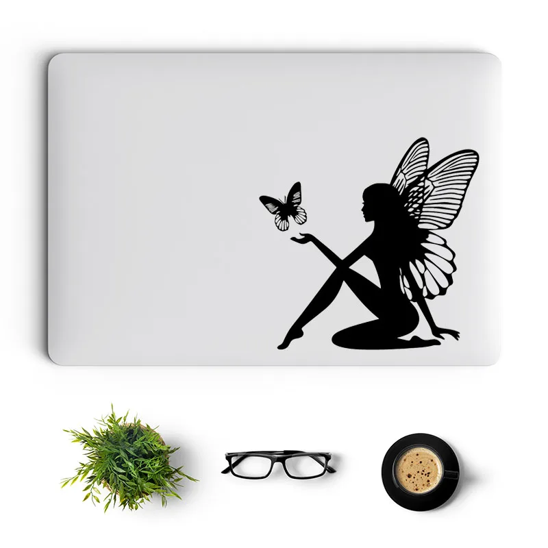 Creative Notebook Decal Butterflty Fairy Vinyl Laptop Sticker for MacBook Air Pro 14 16 Retina 13 15 Inch Mac Art Skin Tablet PC