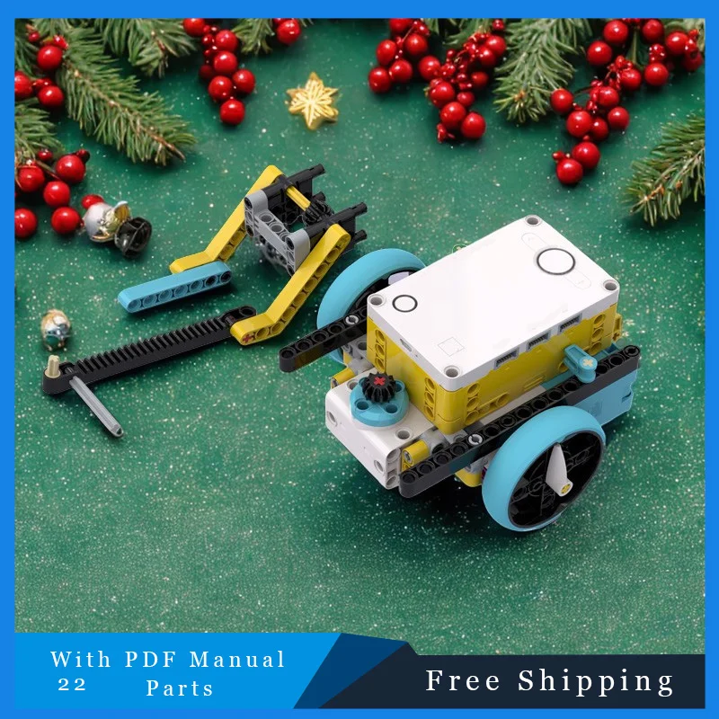 22 pçs moc criativo simples braço de levantamento modular blocos de construção modelo coletar brinquedos para crianças educação diy montagem presentes aniversário