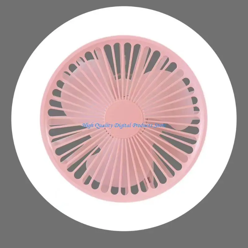 U2JE Remote Control Ceiling Fan with LED Lamp Rechargeable Canopy Fan 2800mA Tent Fan