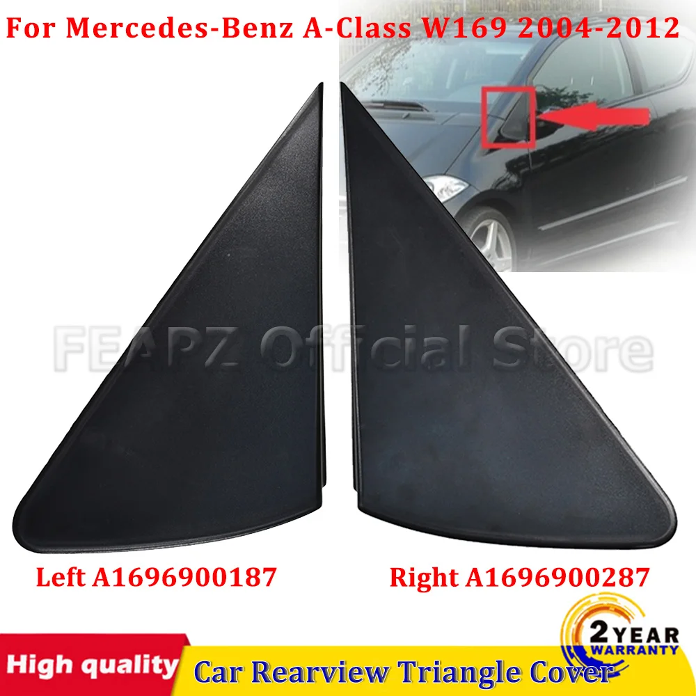 

For Mercedes-Benz A-Class W169 2004-2012 Rear View Triangle Cover Molding A1696900187 A1696900287 Car Door Mirrior Panel Trim
