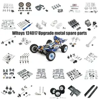 Wltoys 124017 124019 124007 RC Automotive Metal Swing Arm Central Drive Shaft Gear Tail Bumper ESC Brushless Motor Upgrade Kit