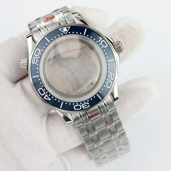 41mm NH35 case blue/black/green Ceramic bezel Soild Stainless steel Bracelet for NH35 NH36 movement Seamaster 300 watch Case