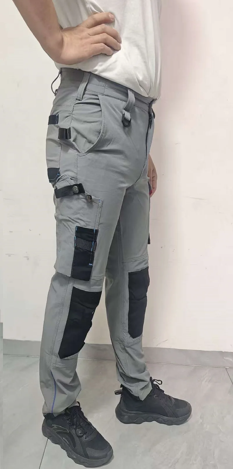 High-stretch Work Trousers Multi-pocket Wear-resistant Hiking Pants Working Pants Men Workwear Pants With Knee Pads