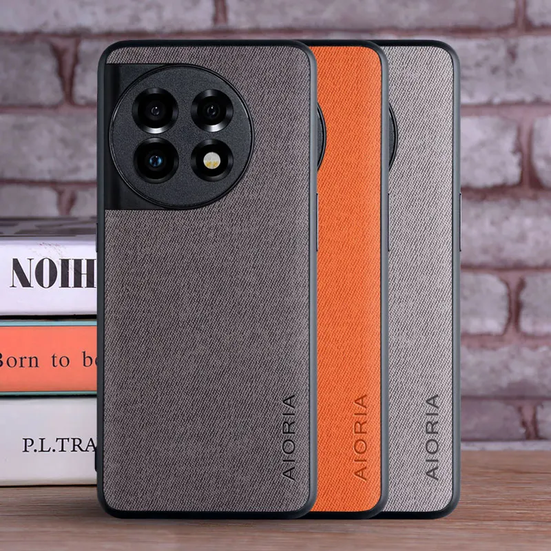 Funda para Oneplus 11 5G coque Luxury textile skin soft TPU hard phone cover funda para oneplus 11