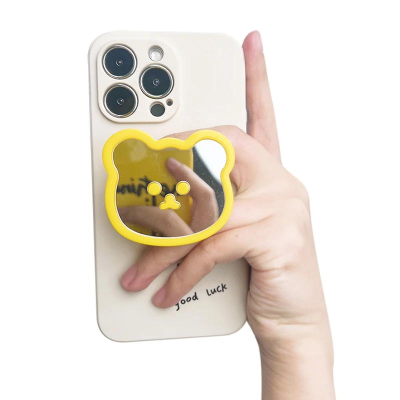 لطيف الدب مرآة المغناطيسي المقبس قبضة حامل هاتف ل Magsafe آيفون ماك سامسونج آمنة البنصر توسيع الوقوف
