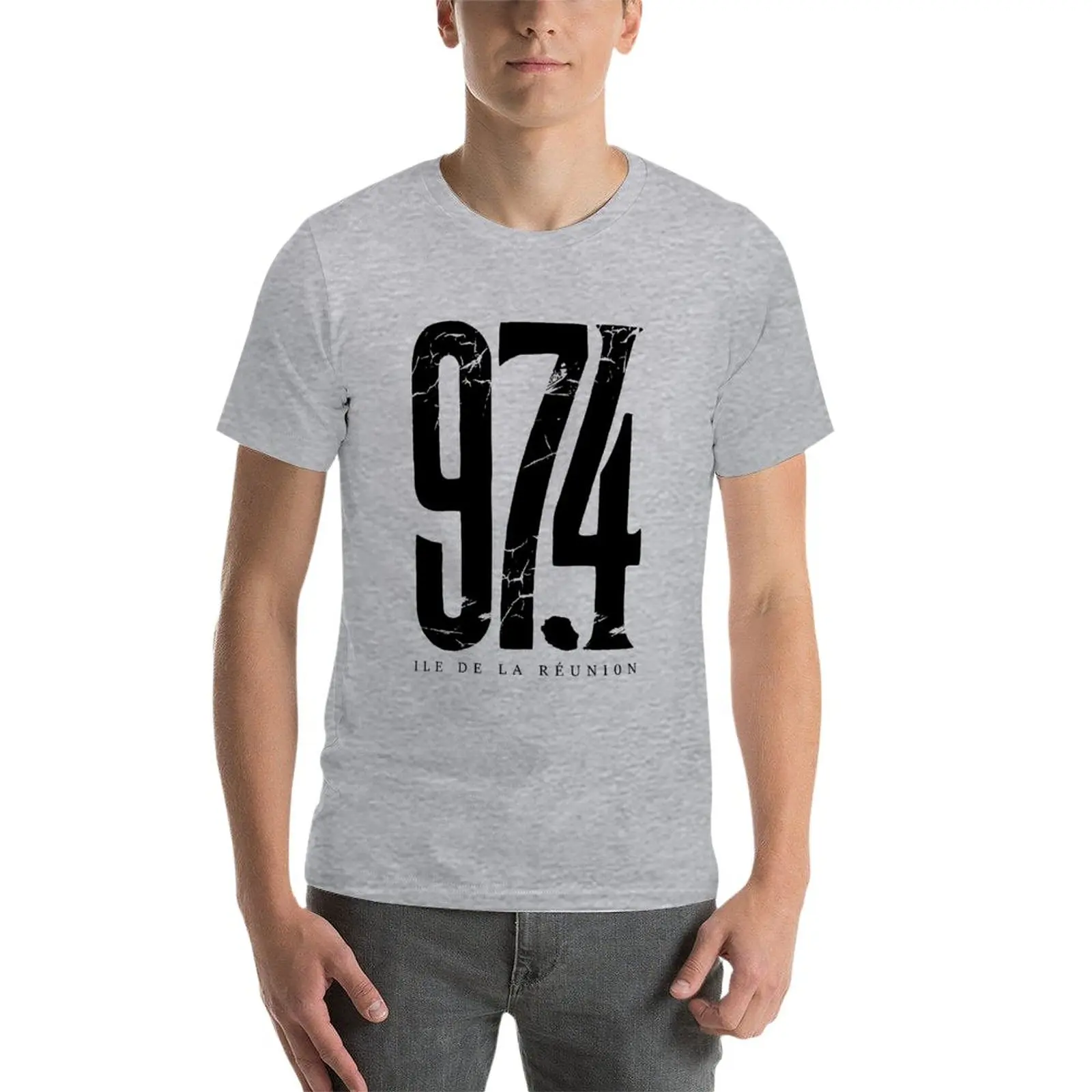 974 Reunion island Black - Damaged T-Shirt hippie clothes tshirts for men