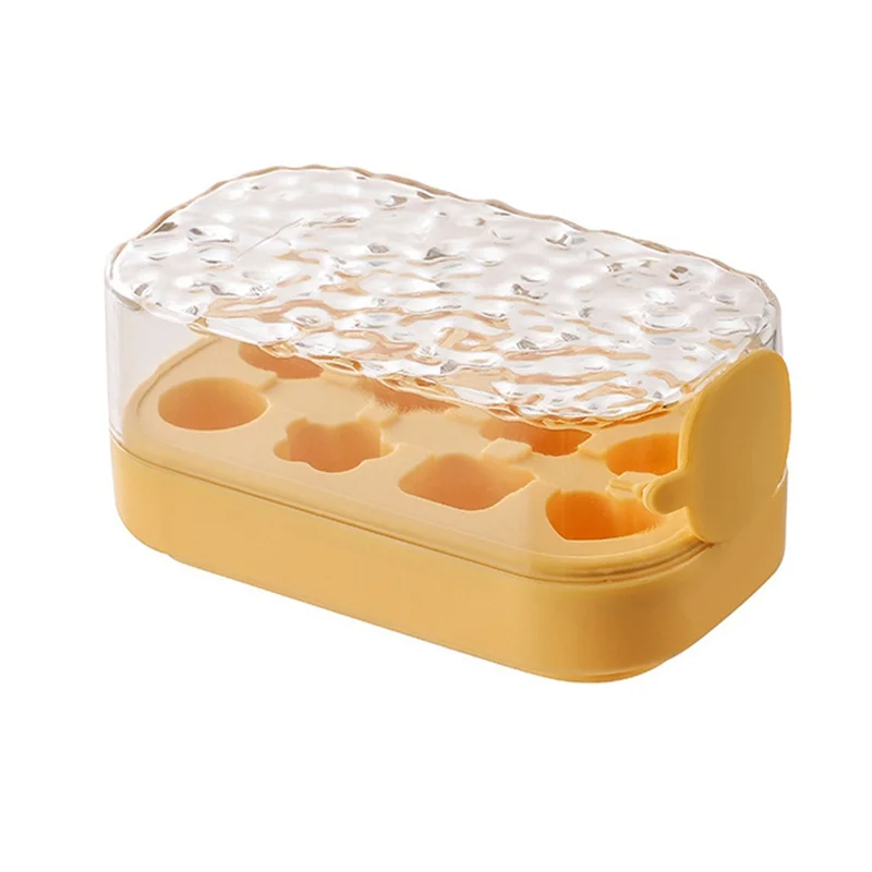 Top Sale Press Ice Cube Tray 8 Ice Cube Tray Box Push Type Ice Cube Maker Easy To Demold Ice Tray Mold Summer Kitchen Gadgets