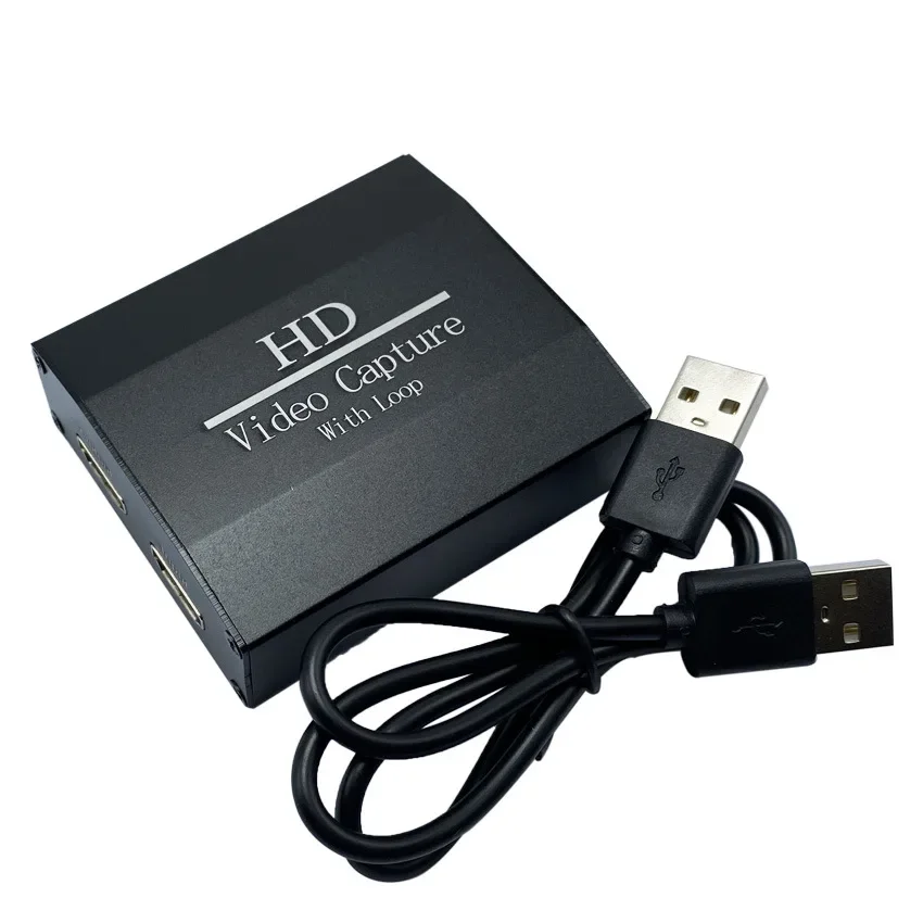 4K Loop Out HD Capture Card Audio Video Recording Plate Live Streaming USB 2.0 1080p Grabber for PS4 Game DVD Camera