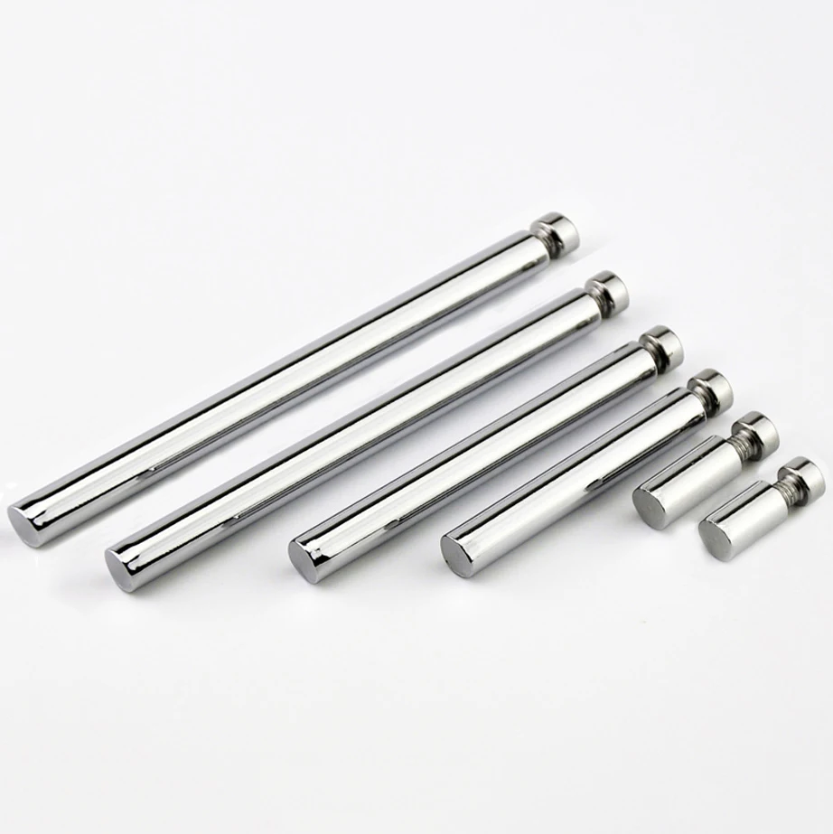 Cheap Wholesale 200PCS Solid Metal Advertising Nails Barrel Screws Acrylic Billboard Glass Standoffs Pins for 4~17mm Thickness