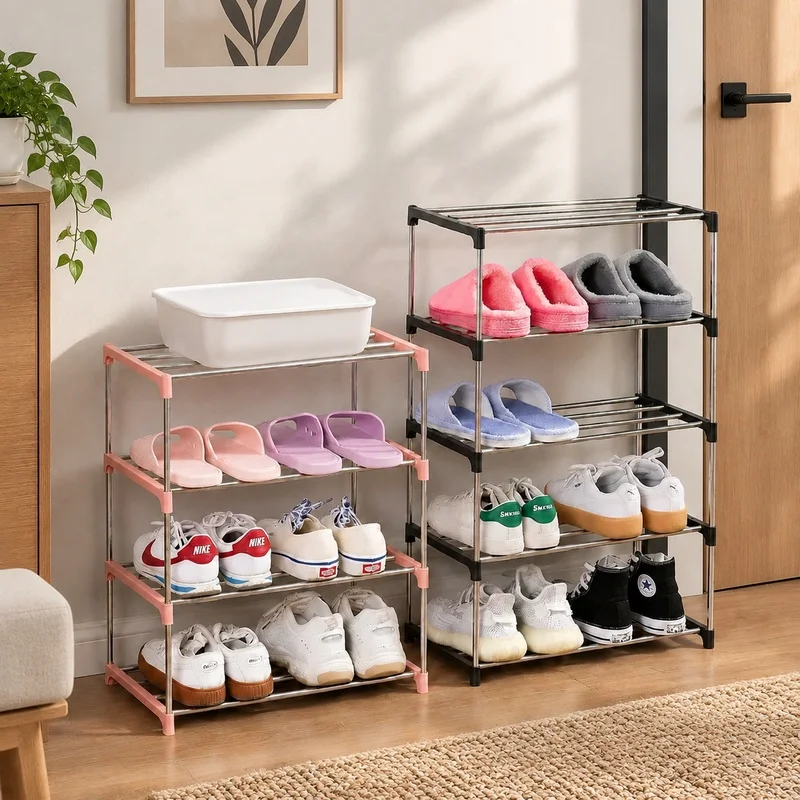Multi-Level Shoe Rack with 3-4 Tiers for Compact and Neat Home Organization