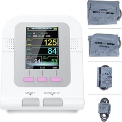 CONTEC CONTEC08A Upper Arm Digital Color LCD Blood Pressure Monitor with PC Software for Human Use SPO2 Adult Infant Child