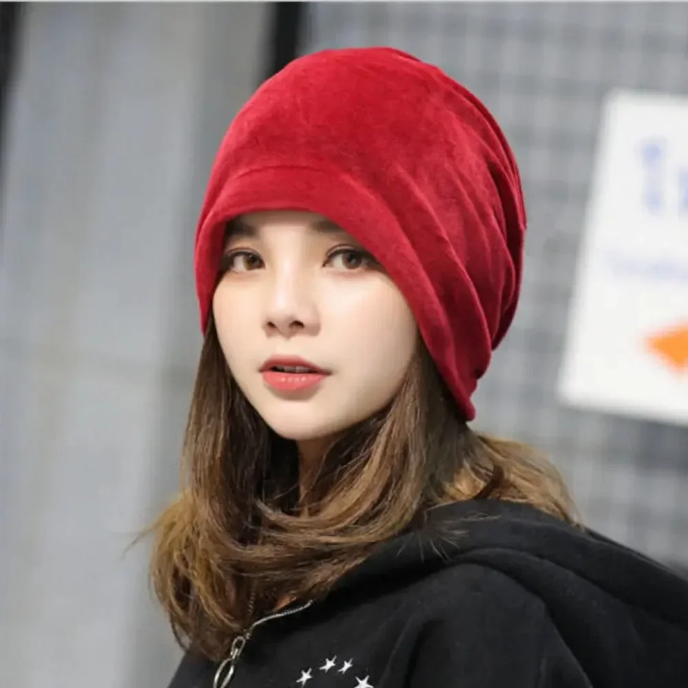 Winter Hats Women Beanies Men Women Casual Thick Warm Velvet Beanies Solid Warm Cap Velvet Шапка Женская Bonnet Femme Hiver 모자