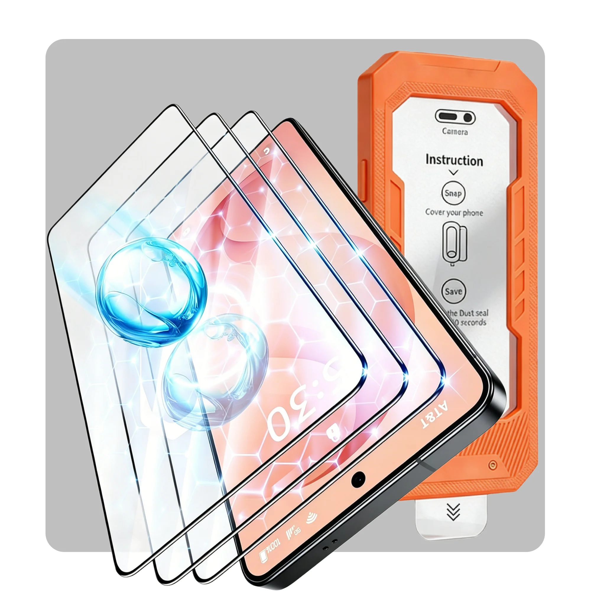 

3Pcs For Galaxy S26 Ultra S25 Edge Galaxy S24 Plus Screen Protective Tempered Glass Unlock Super Easy 9H Hardness