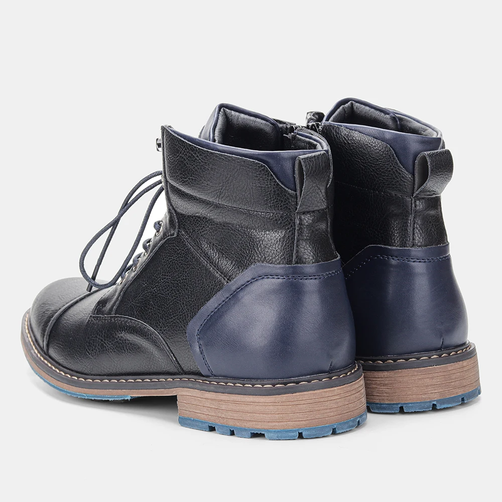 Botas masculinas retrô de tornozelo ao ar livre moda casual botas masculinas