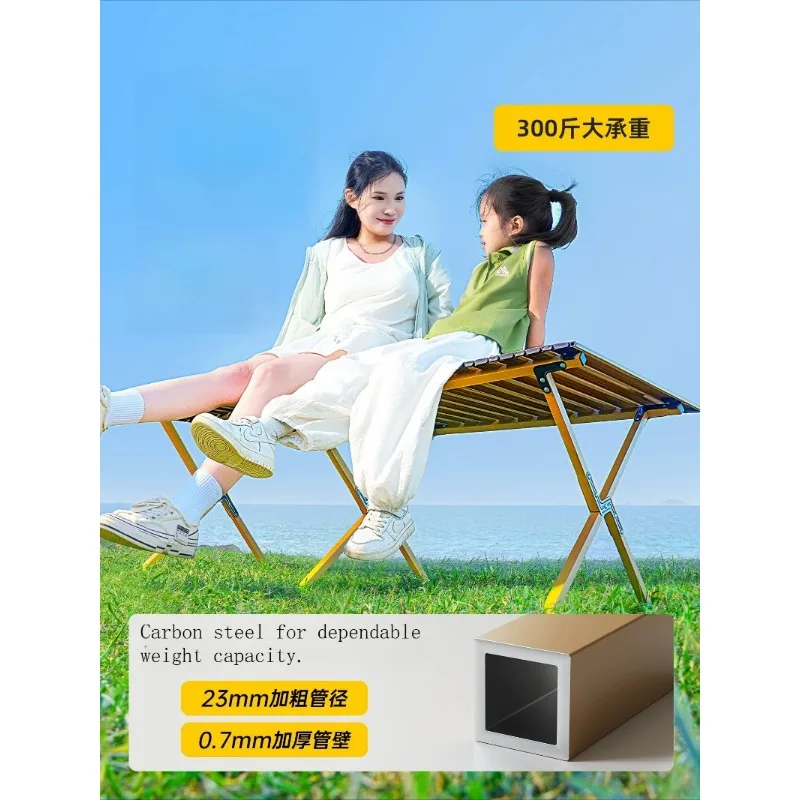 Outdoor folding table camping table and chairs portable stall picnic table camping cooking supplies equipment