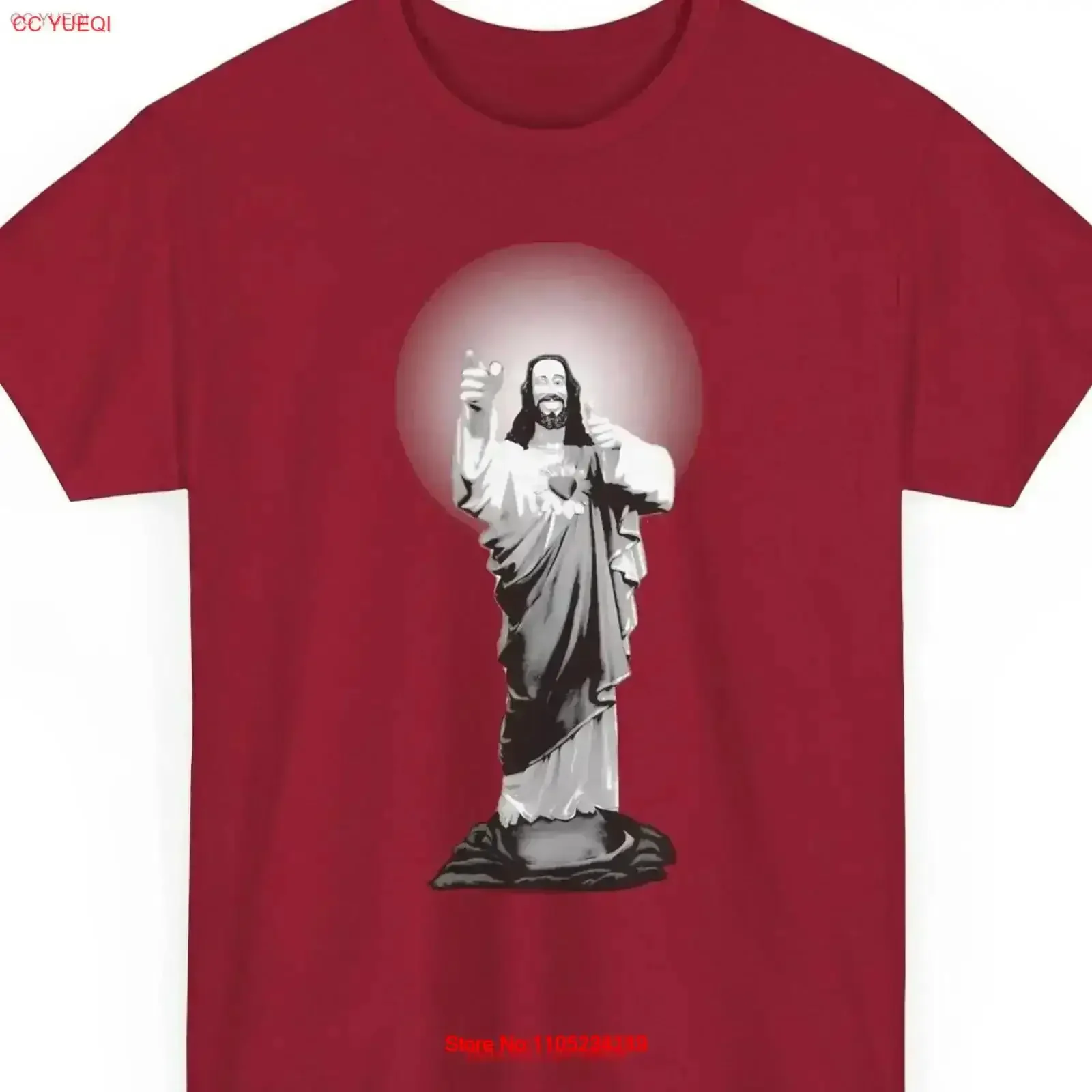 

Buddy Christ Jesus Movie Heavy Cotton T Shirt vintage Washed Stretched designer clothes Soft streetwear Stylish Comfortable