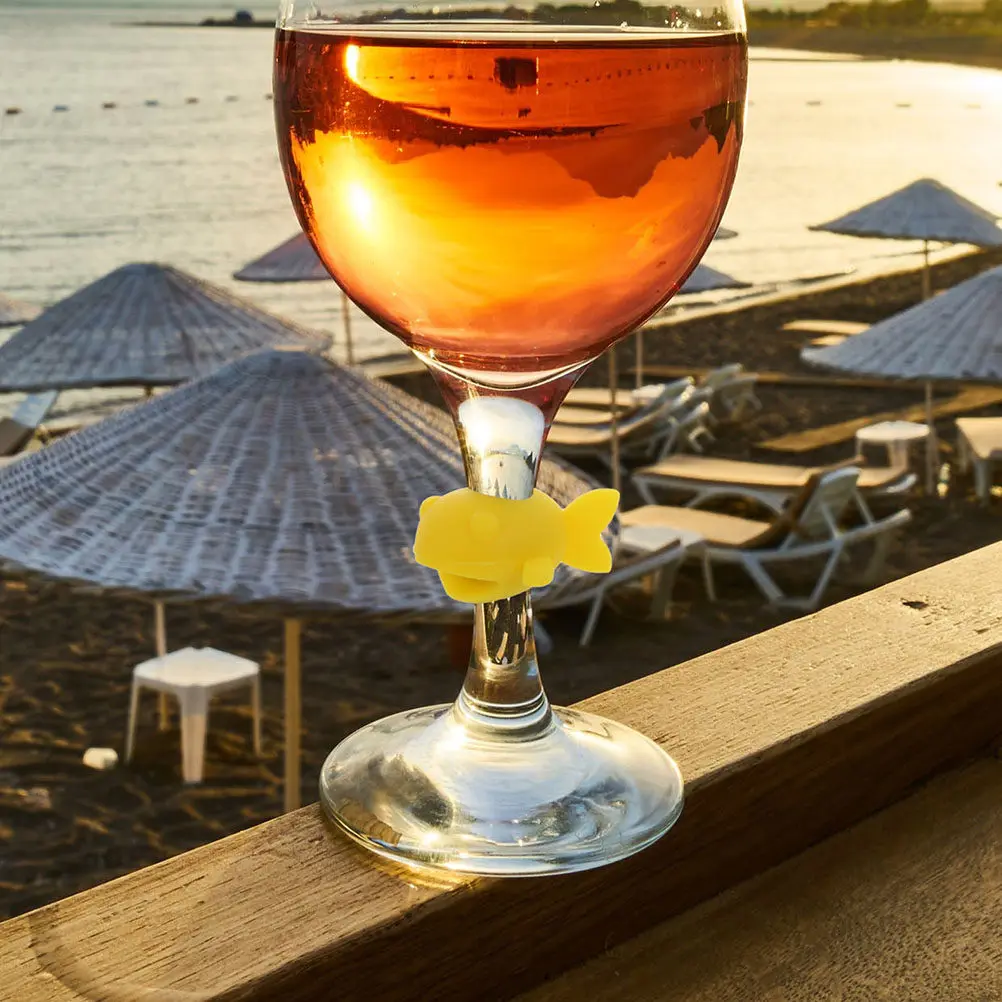 

24Pcs Wine Cup Markers High Quality Assorted Colors Party Glass Identification Tools Reusable Waterproof Drink Charms