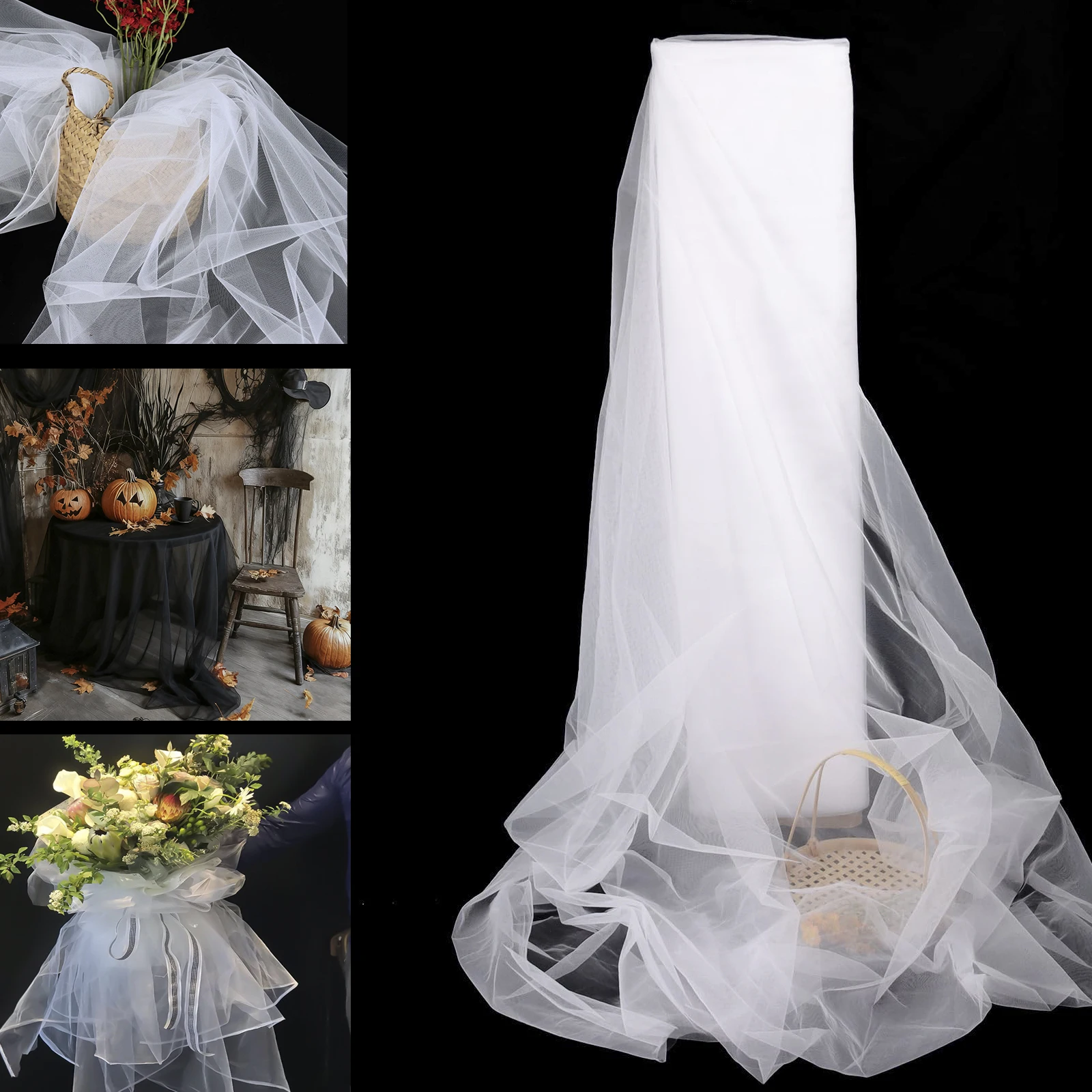

Tulle Fabric Rolls Fabric Spool Tulle Ribbon for DIY Baby Shower Birthday Party Wedding Decorations Christmas Craft Supplies