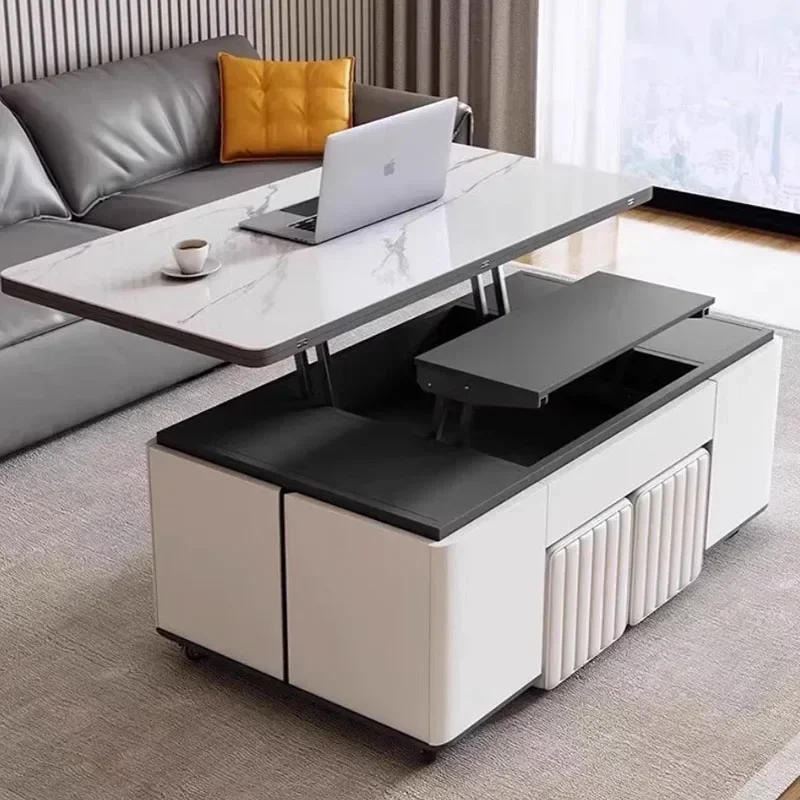 الشمال طاولة القهوة الحديثة Trau الأبيض عالية الفاخرة طاولة القهوة لغرفة المعيشة متعددة الوظائف الحد الأدنى أثاث غرفة نوم Couchtisch