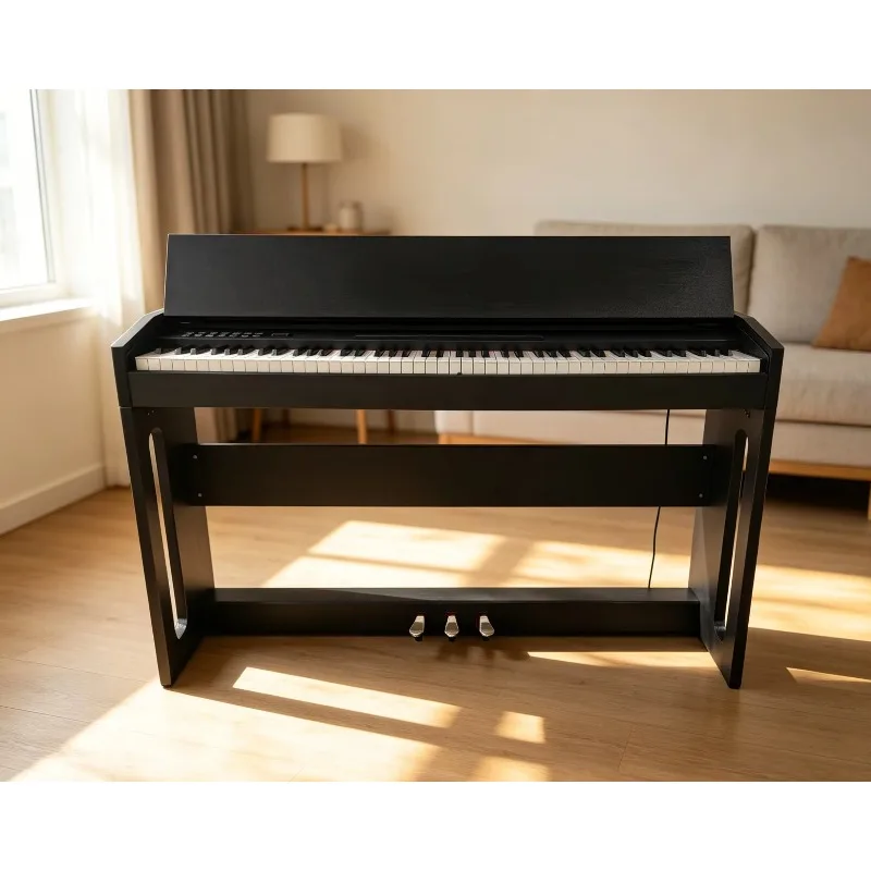 

Musical Pianos YD-2402 Pro Digital Piano,88-Key Weighted Keys with ABS Matte Keyboard, 128 Tones & Built-In Speaker