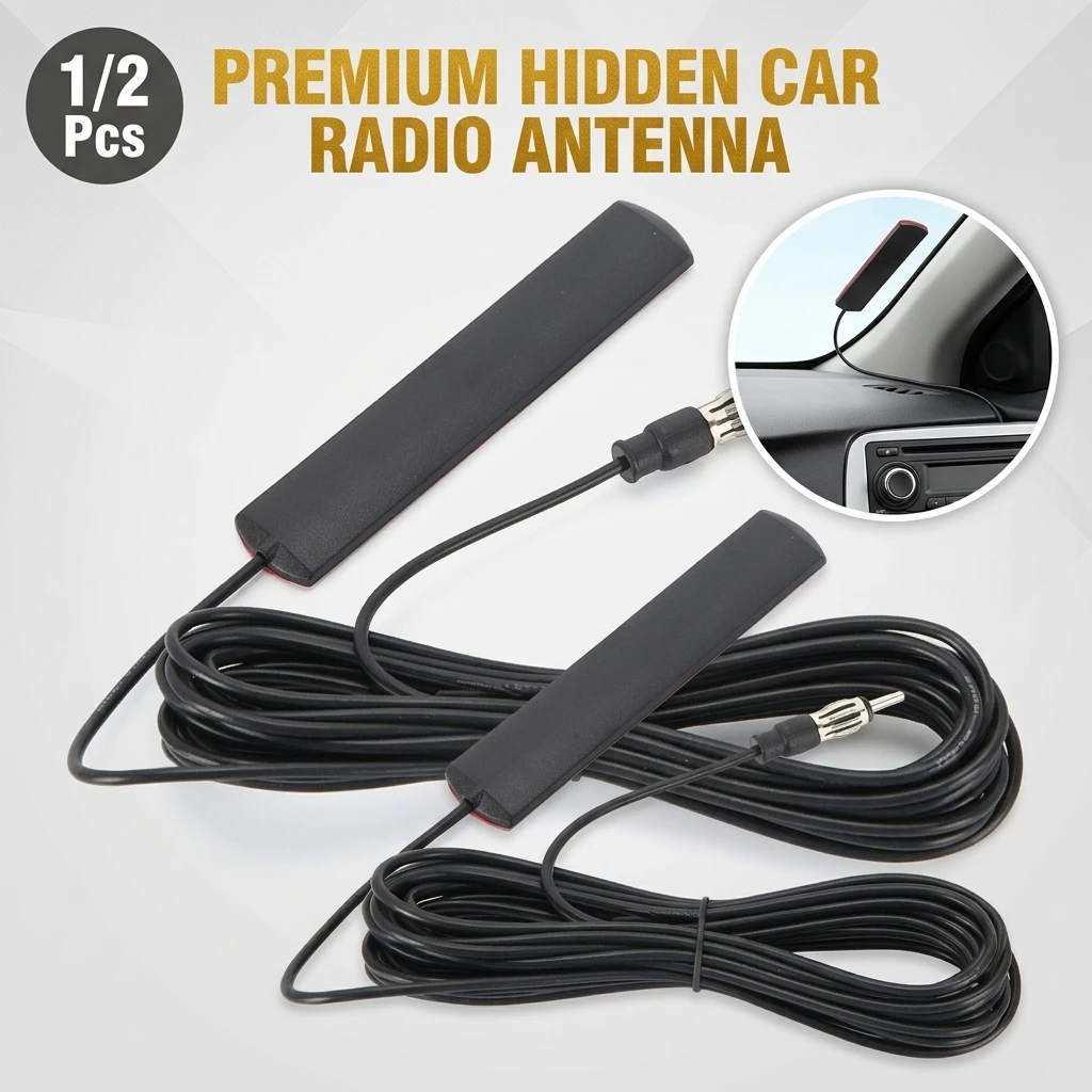 1/2Pcs Car Radio Fm Antenna Universal Auto Length Signal Amp Amplifier Vehicle Boat Marine Signal Car Device Enhance
