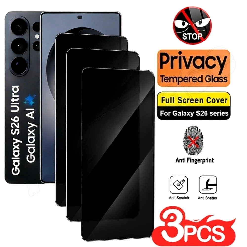 

3 шт. защитное стекло Anti Spy для Samsung Galaxy S26 S25 S24 Ultra S23 S22 S21 Plus S25 S24 S23 FE, защита от царапин
