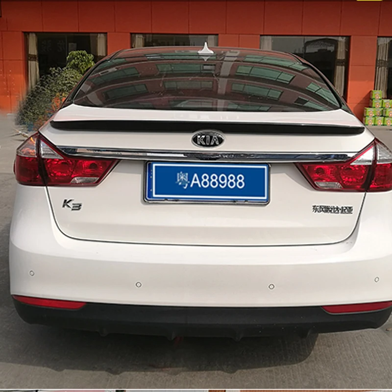 Car Accessories for Kia Forte K3 2016 2017 ABS Plastic Unpainted Primer Tail Trunk Lip Wing Rear Spoiler Decoration