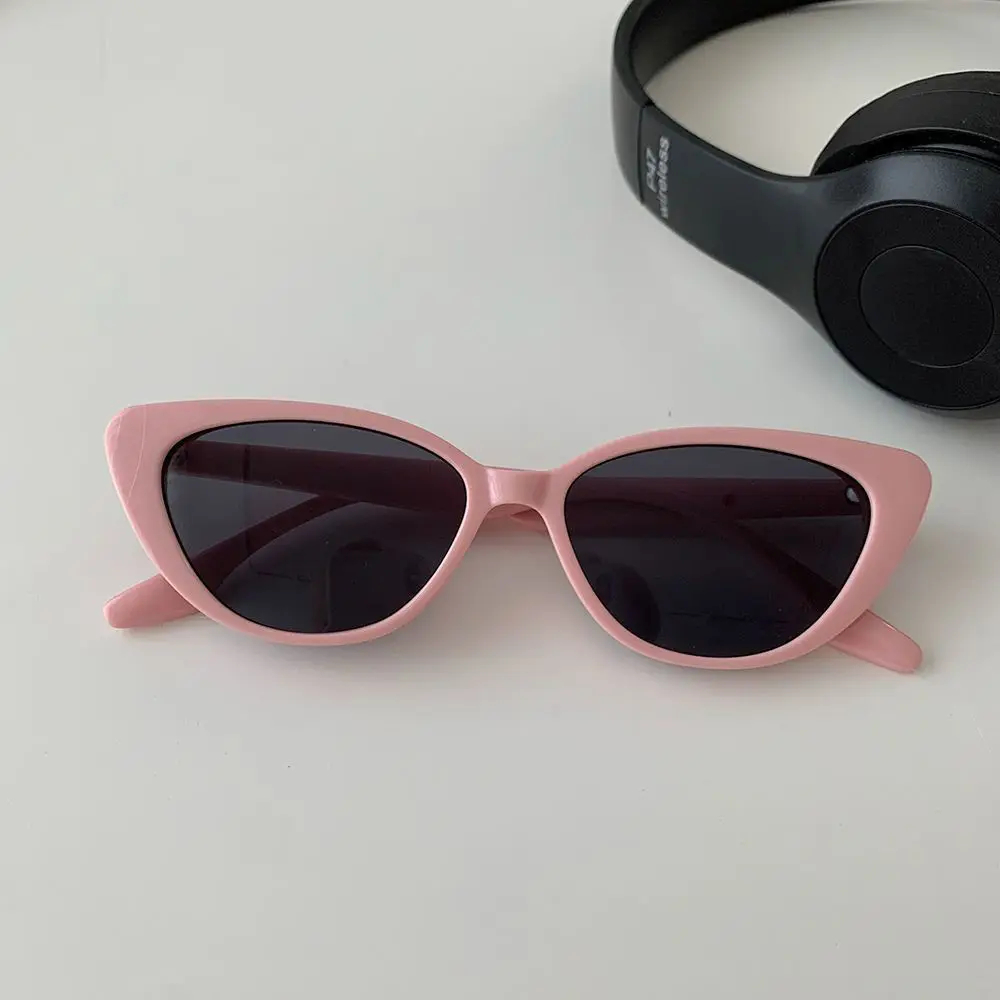 Koreanische Ins Nische High-end Sense Vintage Vielseitige Katzenauge Rosa Sonnenbrille frauen Sonnenschutz Gesicht Kleine Rahmen Sonnenbrille – Detail 8