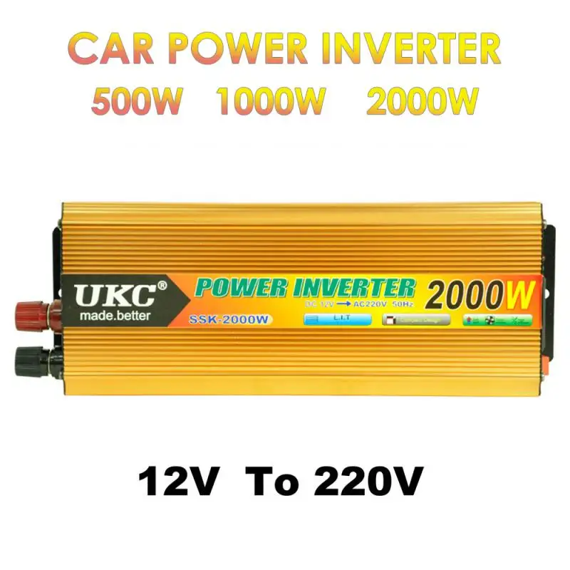 

Solar Inverter Dc To 12v To 220v Portable With Led Display 500w 1000w 2000w For Phone Tablet Mini-car Power Supply