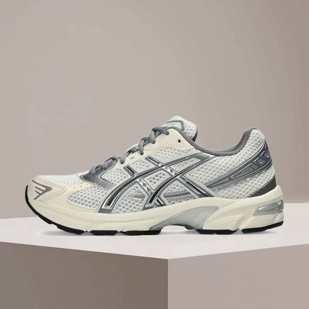 ASICS Gel-1130 Practical Comfortable Non-Slip Low-Top Casual Urban Commuter Running Shoes for Women Silver 1202A164-116