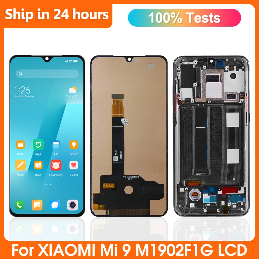 

High Quality TFT For Xiaomi Mi9 Mi 9 LCD Display Touch Screen Digitizer Assembly Replacement For Xiaomi9 M1902F1G Repair Parts