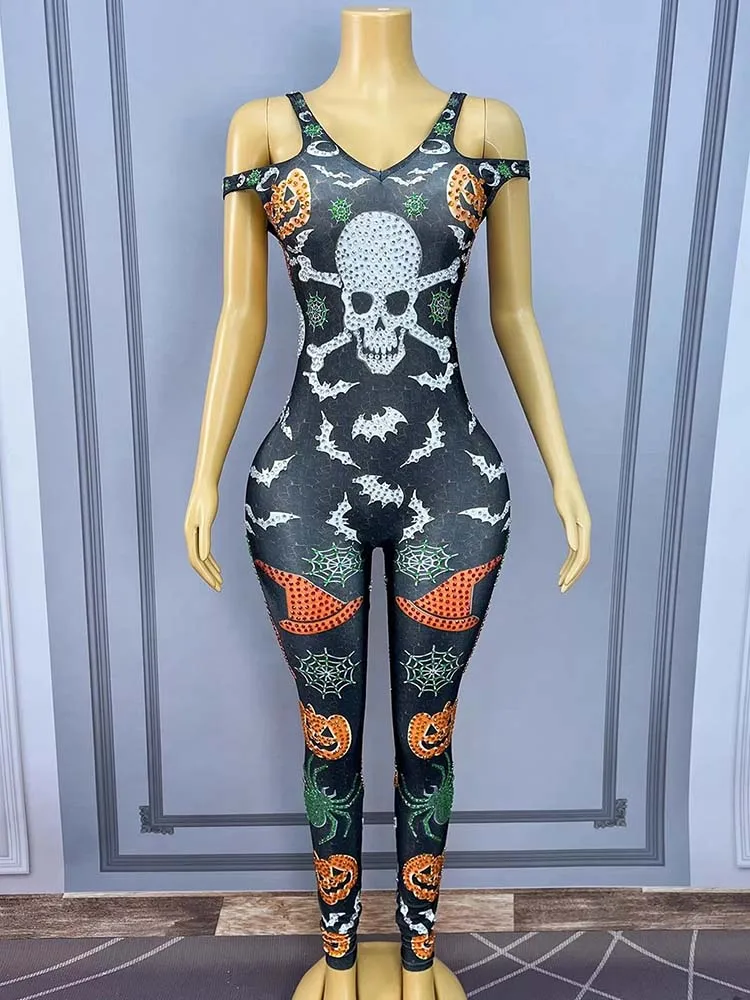 High Quality Hot Stamping Sexy Suspender Elastic Printed Jumpsuit 2025 New Fashion Custom Women'S Clothing