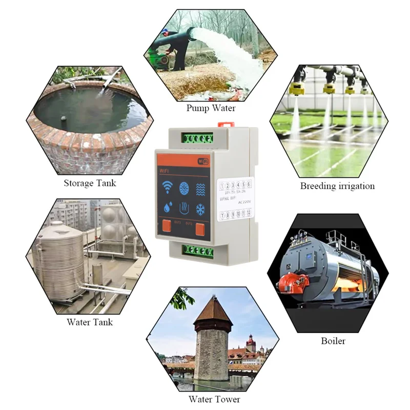 

AED7-Tuya Wifi Home Water Level Controller Sensors Water-Level Alarm Device Swimming Flows Detection System