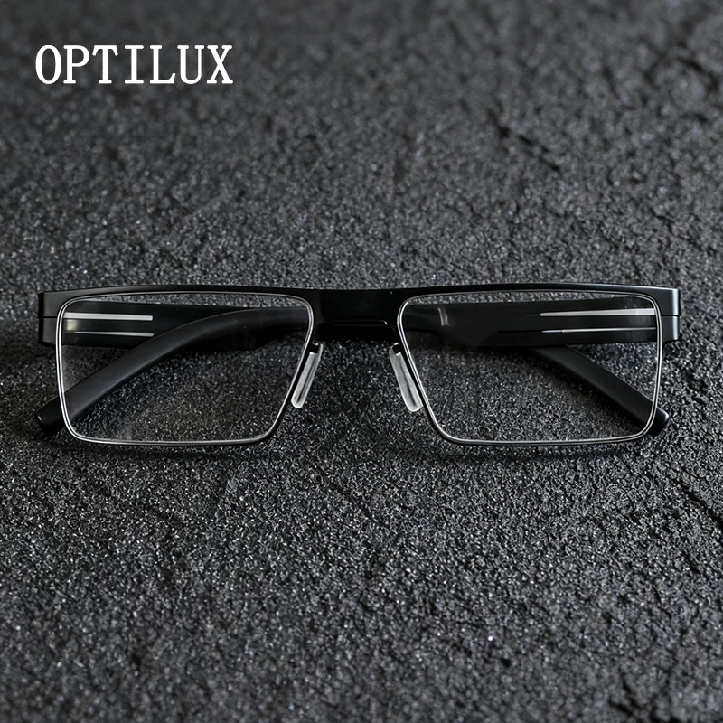 

Германия квадратная узкая оправа для очков из нержавеющей стали, высокоэластичная оправа для очков, мужская оправа для очков, оправа для очков