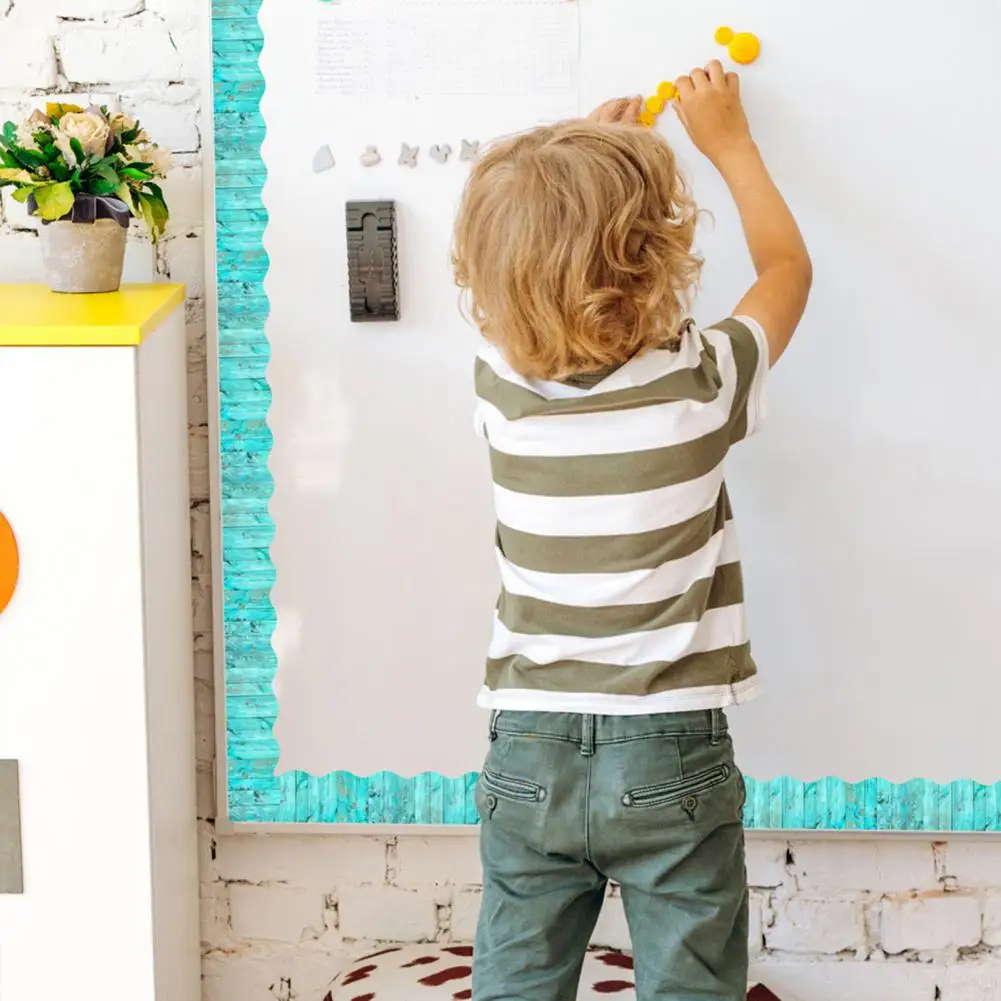 재사용 가능한 자석 스티커 칠판 사물함 장식 스티커, 다채로운 레이스, 자석 트림 스티커, 화이트보드 칠판용