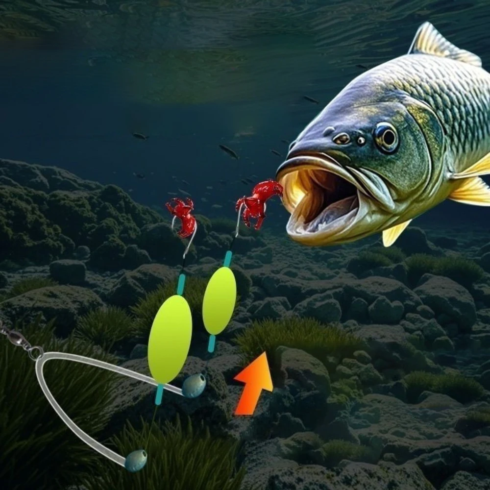 

Ready Made Three Hook Hair Rigs Carp Fishing Rigs Suspension Anti Bottom Fishing Hook Pesca Fishing Lure